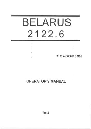 Belarus Tractor 2122.6 Operators Manual