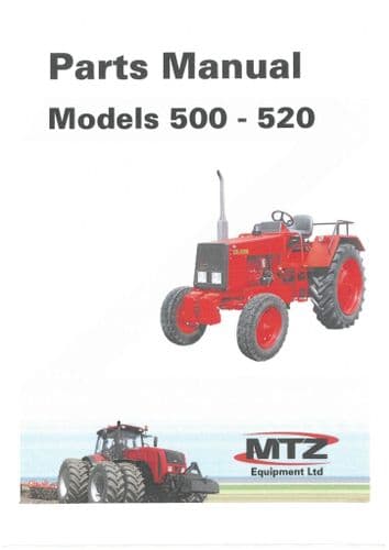 Belarus Tractor MTZ500 MTZ520 Parts Manual
