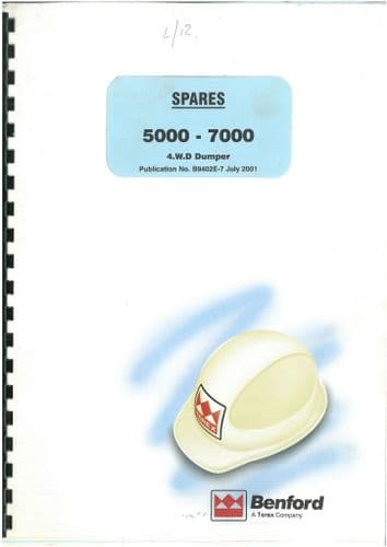 Benford 4WD Dumper Model 5000 - 7000 Parts Manual