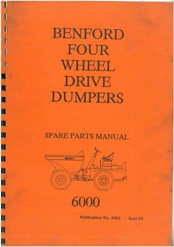 Benford 6000 Four Wheel Drive Dumper Parts Manual