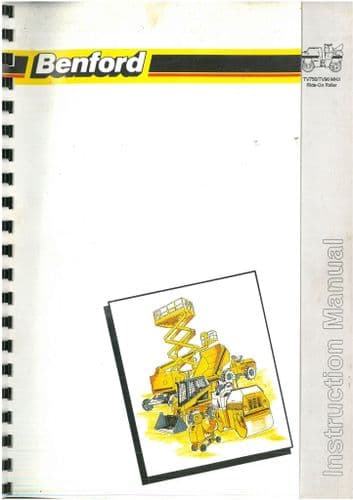 Benford Ride on Roller TV750 & TV90 Mk2 Operators Manual