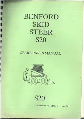 Benford Skid Steer Loader Model S20 Parts Manual