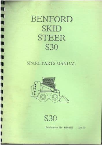 Benford Skid Steer Loader Model S30 Parts Manual