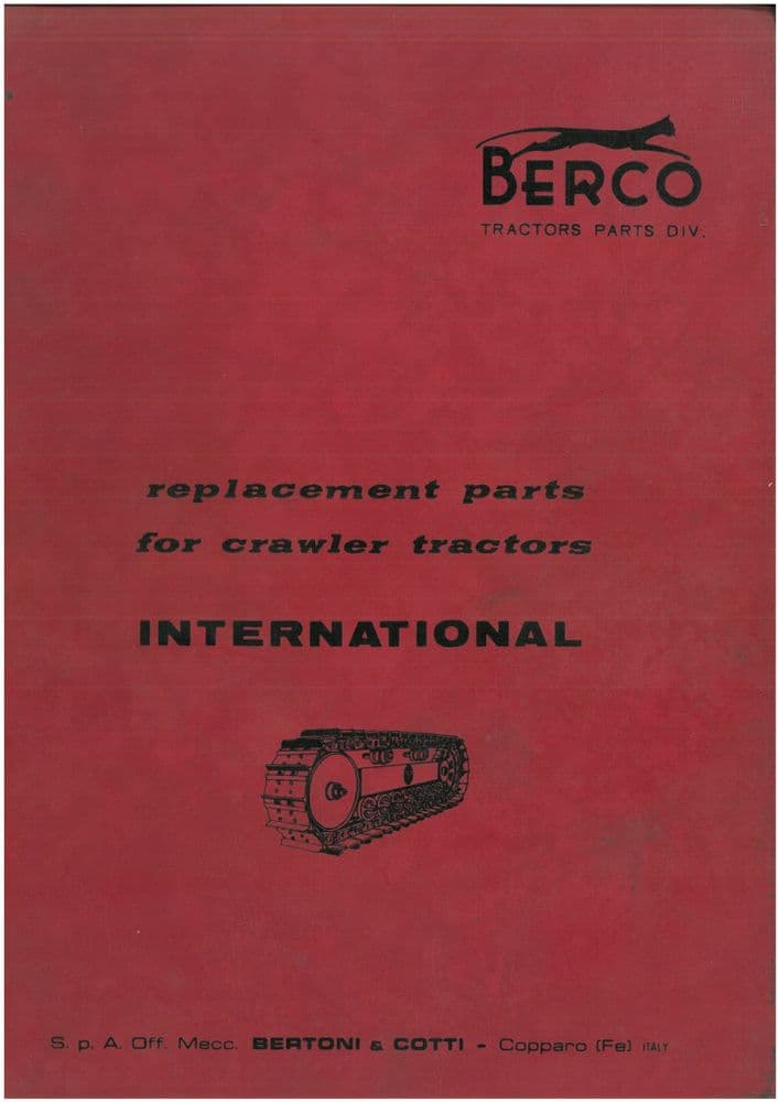 Berco Tractor Parts Spares For Use With International Crawler