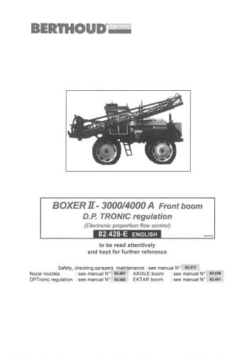 Berthoud BOXER II 3000 4000 A Operators Manual