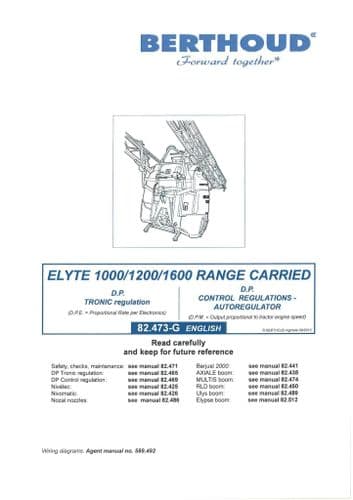Berthoud Sprayer Elyte 1000 1200 1600 Operators Manual