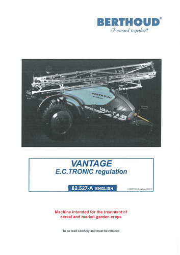 Berthoud Sprayer Vantage Operators Manual