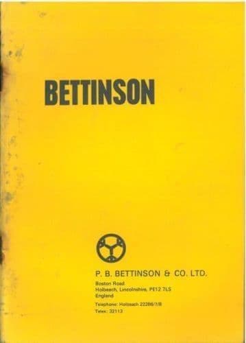 Bettinson 3-D Seed Drill Operators & Parts Manual - 3D