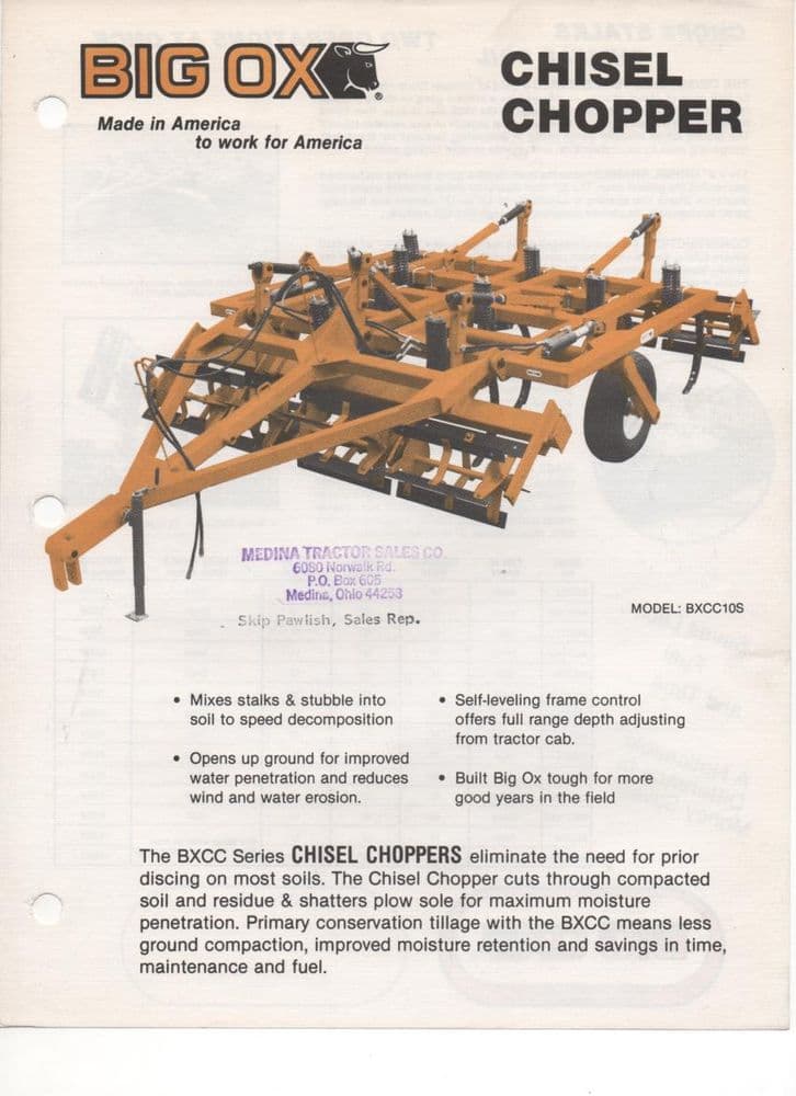 Big Ox Chisel Chopper Brochure