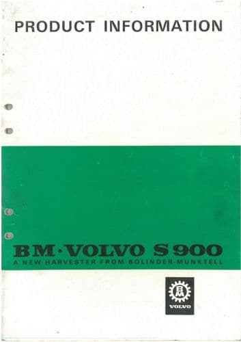 BM Volvo Combine S900 Product Information Manual