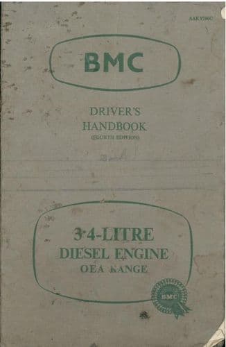 BMC 3.4 Litre Engine OEA Range Operators Handbook Manual