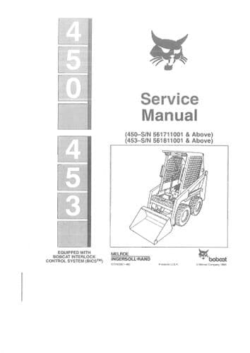 Bobcat Skid Steer Loader Manuals