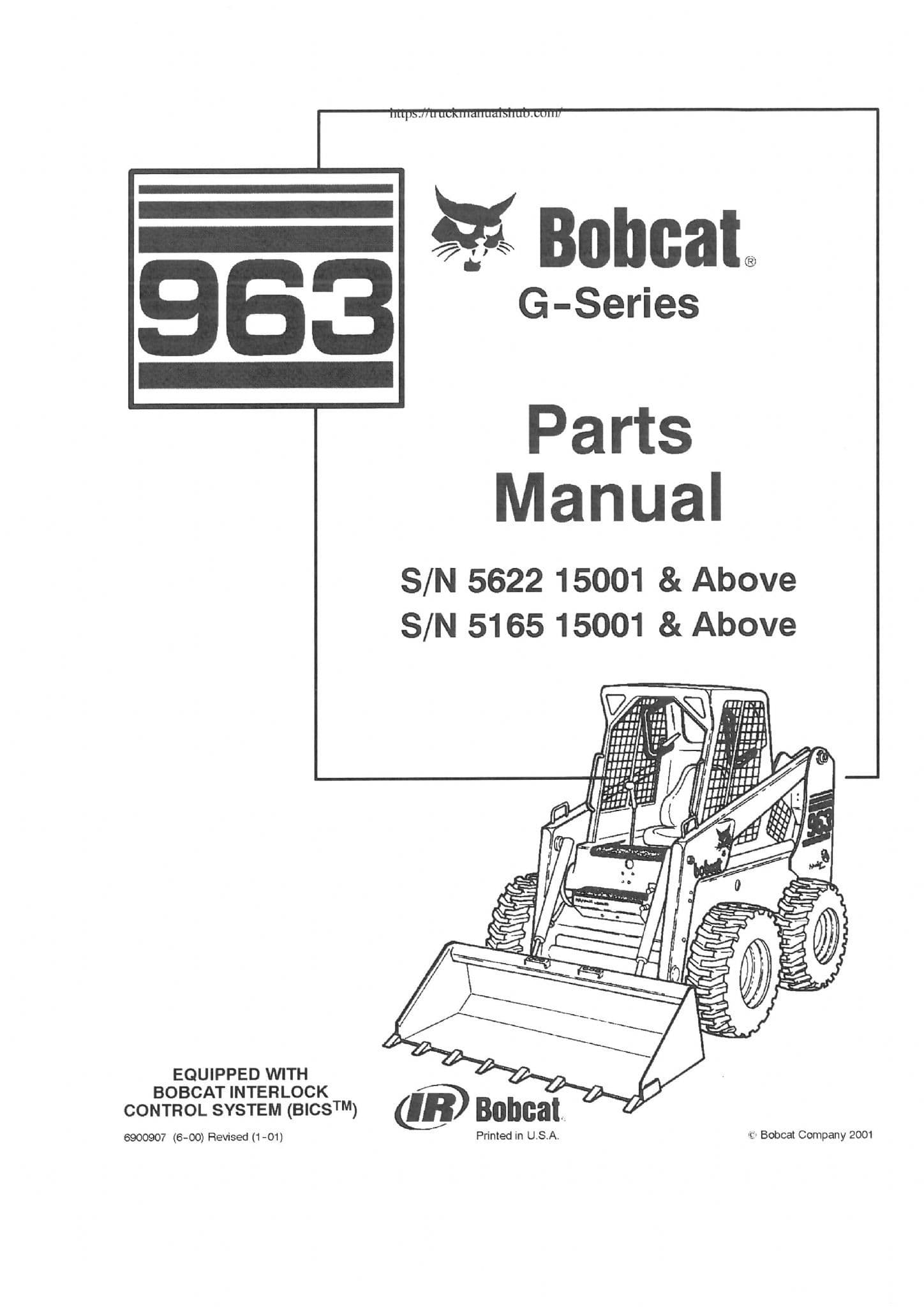 Bobcat Skid Steer Loader 963 GSeries Parts Manual