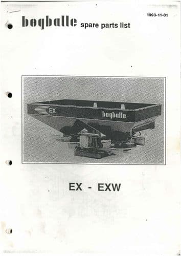 Bogballe Fertiliser Spreader EX & EXW Parts Manual