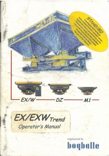 Bogballe Fertiliser Spreader EX Trend & EXW Trend Operators Manual