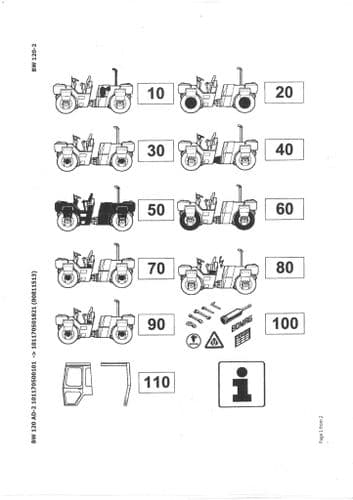 Bomag Tandem Vibrating Roller BW120AD-2 Parts Manual