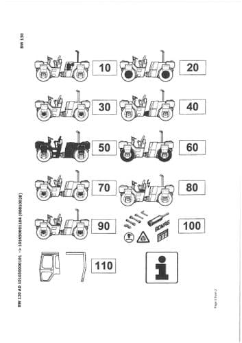 Bomag Tandem Vibrating Roller BW130AD Parts Manual