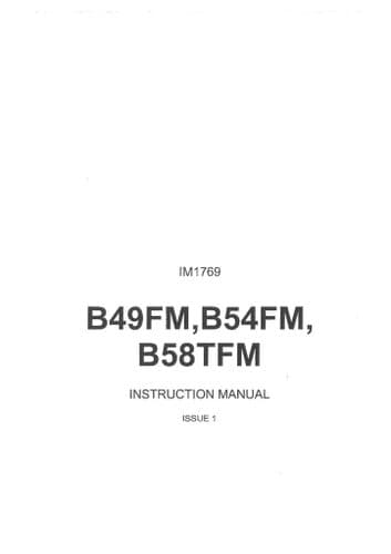 Bomford B49FM B54FM B58TFM Operators Manual