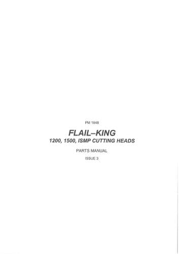 Bomford Cutting Head Flail King 1200 1500 ISMP Parts Manual