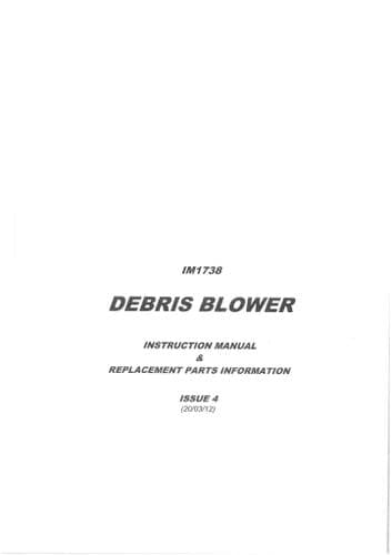 Bomford Debris Blower Ops and Parts Manual