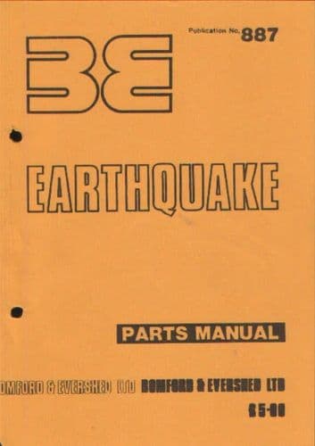 Bomford Earthquake Subsoiler Parts Manual