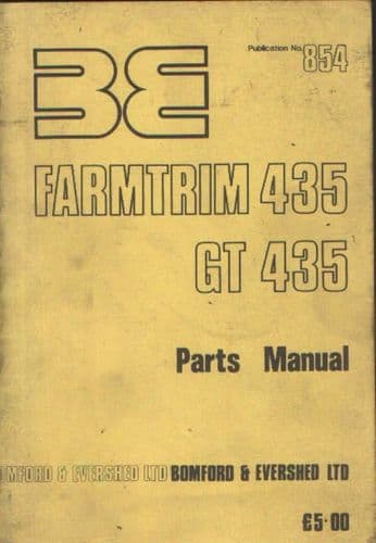 Bomford Farmtrim 435, GT435 Hedgetrimmer Parts Manual