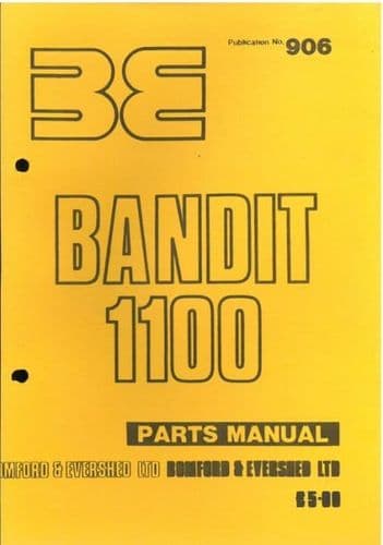 Bomford Flail Mower Bandit 1100 Parts Manual