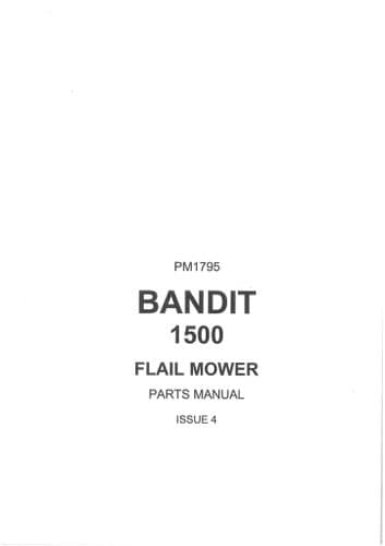 Bomford Flail Mower Bandit 1500 Parts Manual