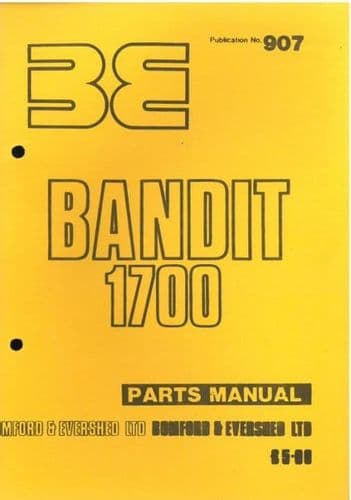 Bomford Flail Mower Bandit 1700 Parts Manual
