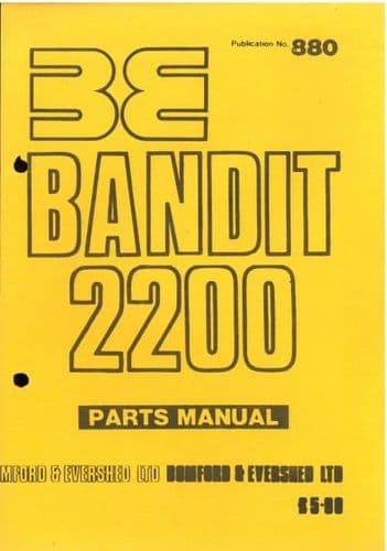 Bomford Flail Mower Bandit 2200 Parts Manual