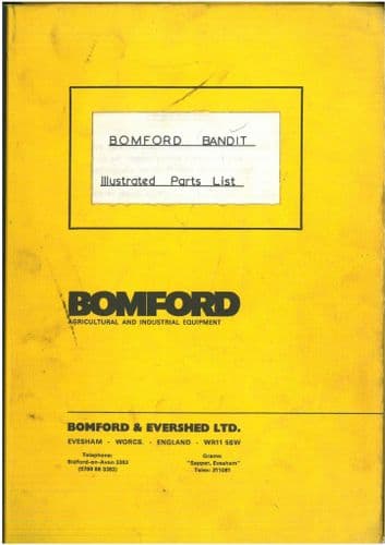 Bomford Flail Mower Bandit Parts Manual