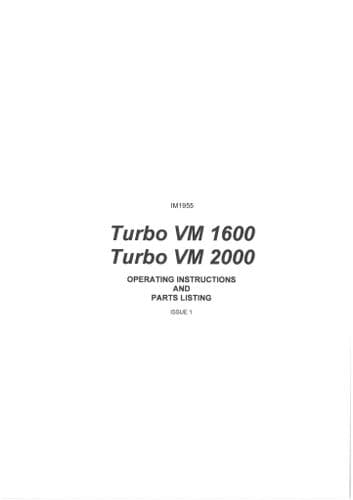Bomford Flail Mower Turbo VM 1600 2000 Ops and Parts