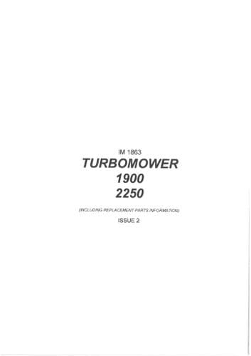 Bomford Flail Mower Turbomower 1900 2250 Parts Manual