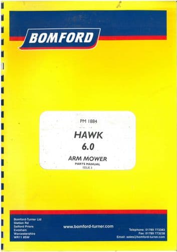 Bomford Hawk 6.0 Arm Mower Hedgetrimmer Parts Manual