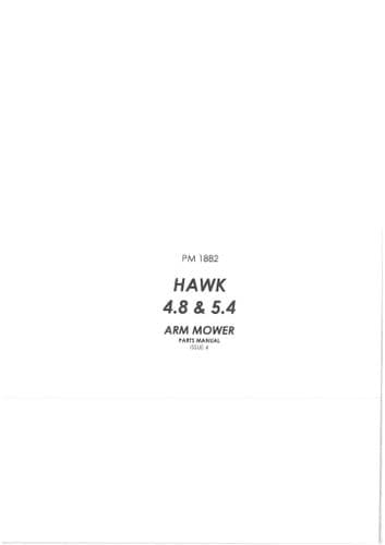 Bomford Hawk  Arm Mower 4.8 & 5.4 Parts Manual
