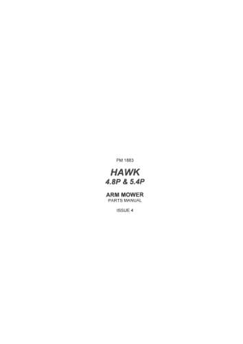 Bomford Hawk Arm Mower 4.8P & 5.4P Parts Manual