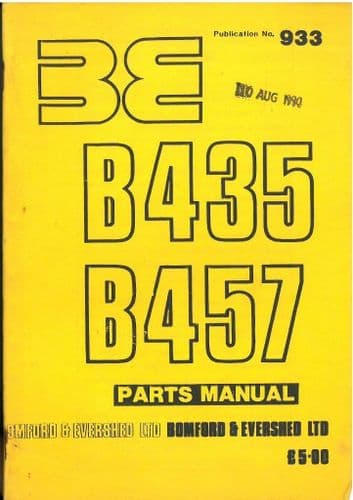 Bomford Hedgetrimmer B435 B457 Parts Manual - B 435 457
