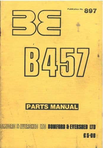 Bomford Hedgetrimmer B457 Parts Manual - B 457
