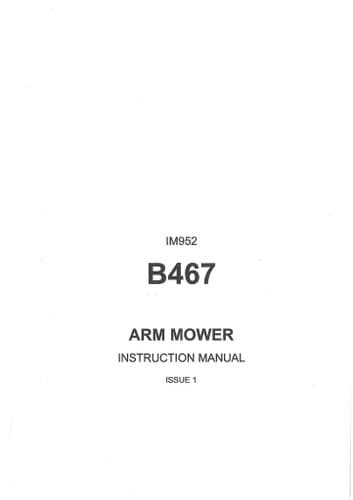 Bomford Hedgetrimmer B467 Operators Manual - B 467