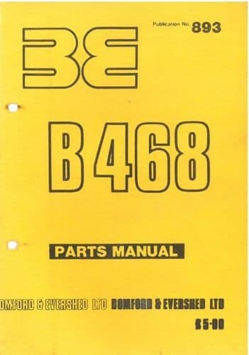 Bomford Hedgetrimmer B468 Parts Manual - B 468