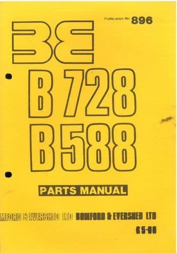 Bomford Hedgetrimmer B588 B728 Parts Manual - B 588 728