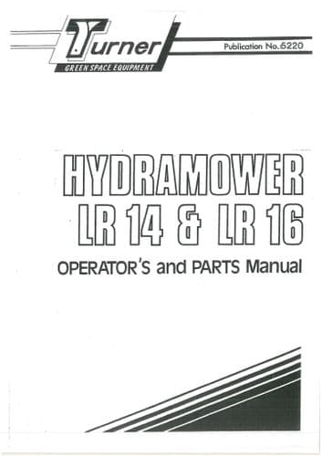 Bomford Hydramower LR14 & LR16 Operators and Parts Manuals
