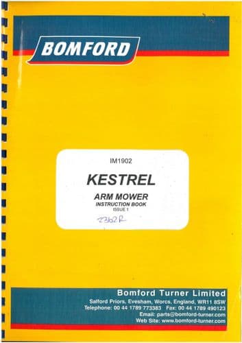 Bomford Kestrel Arm Mower Hedgetrimmer Operators Manual