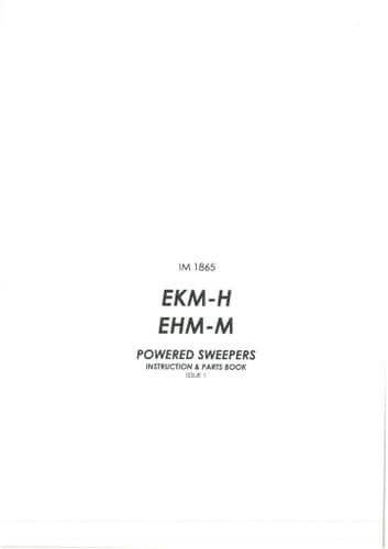 Bomford Powered Sweepers EKM-H & EKM-M Operators and Parts Manual
