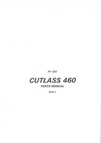 Bomford Rotary Mower Cutlass 460 Parts Manual