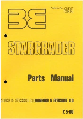 Bomford Stargrader Parts Manual