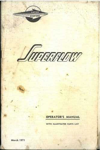 Bomford Superflow Subsoiler Operators Manual & Parts List