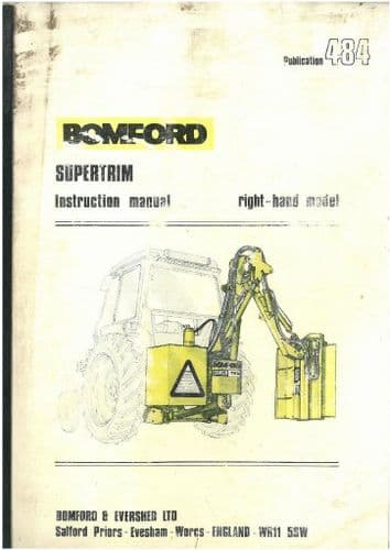 Bomford Supertrim Hedgetrimmer Operators Manual - Right Hand Model