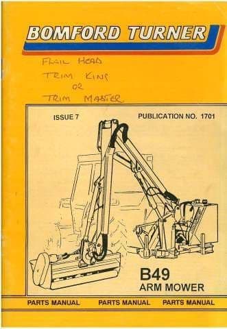 Bomford Turner B49 Hedgetrimmer Parts Manual