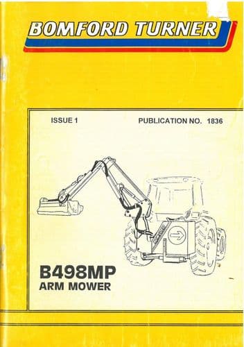Bomford Turner B498MP Hedgetrimmer Parts Manual - B498 MP